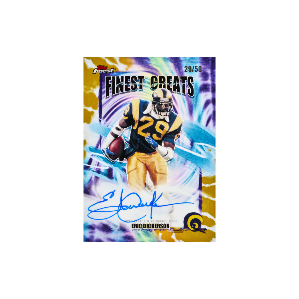2025 Topps Finest Football Hobby Box Schweiz – Eric Dickerson Finest Greats Auto