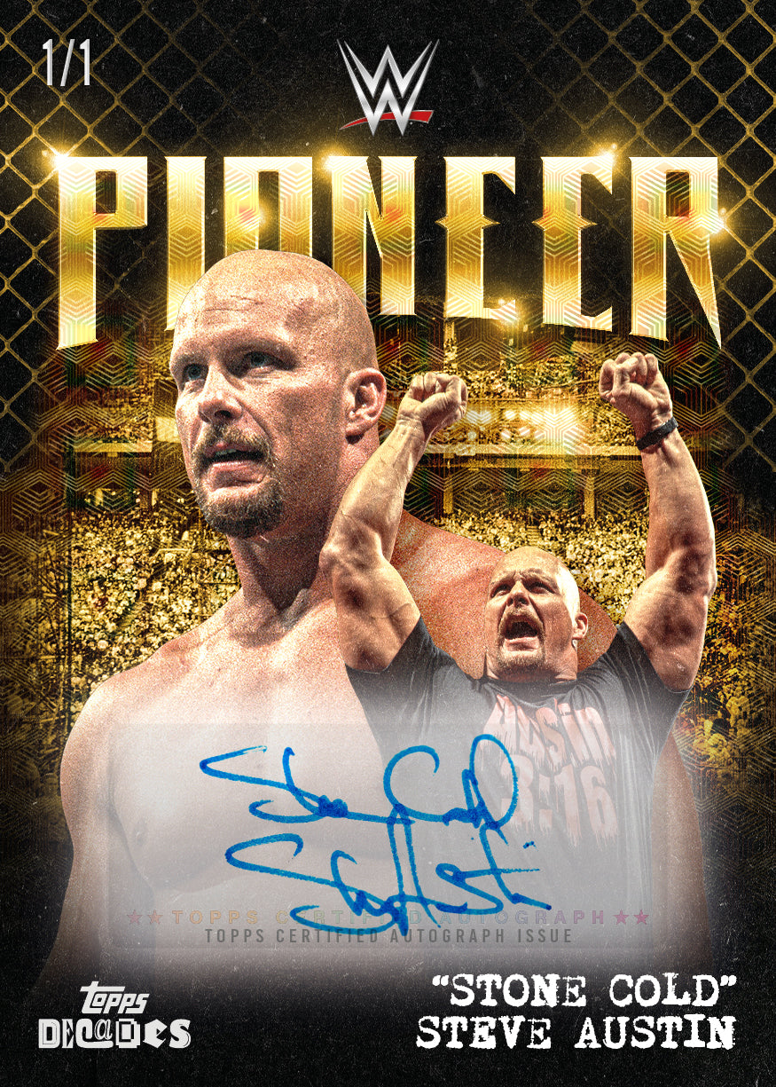 WWE Decades 90's Edition Stone Cold Autogrammkarte