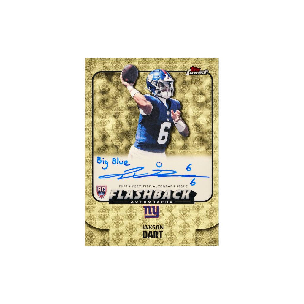 2025 Topps Finest Football Hobby Box Schweiz – Jaxson Dart Flashback Auto