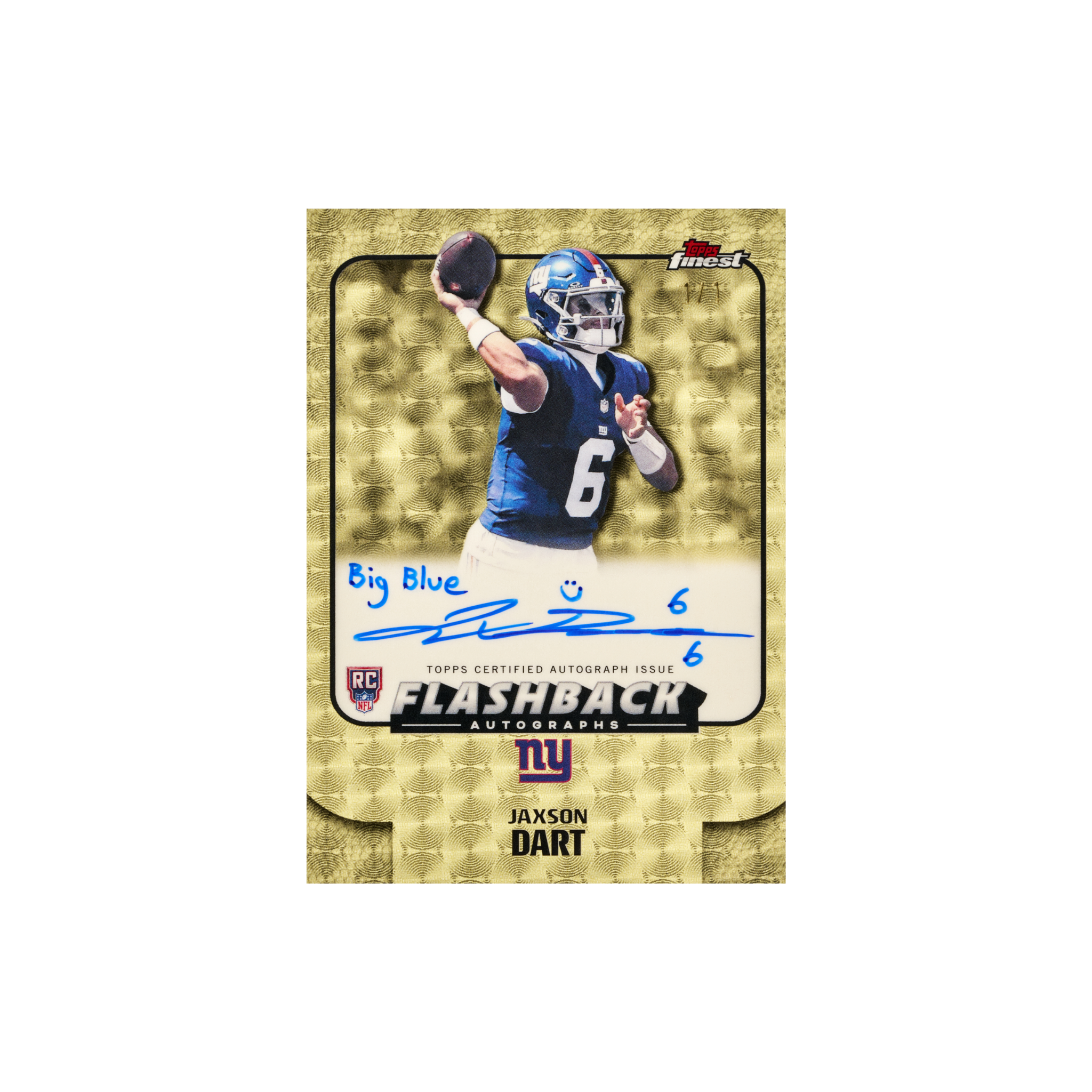 2025 Topps Finest Football Hobby Box Schweiz – Jaxson Dart Flashback Auto