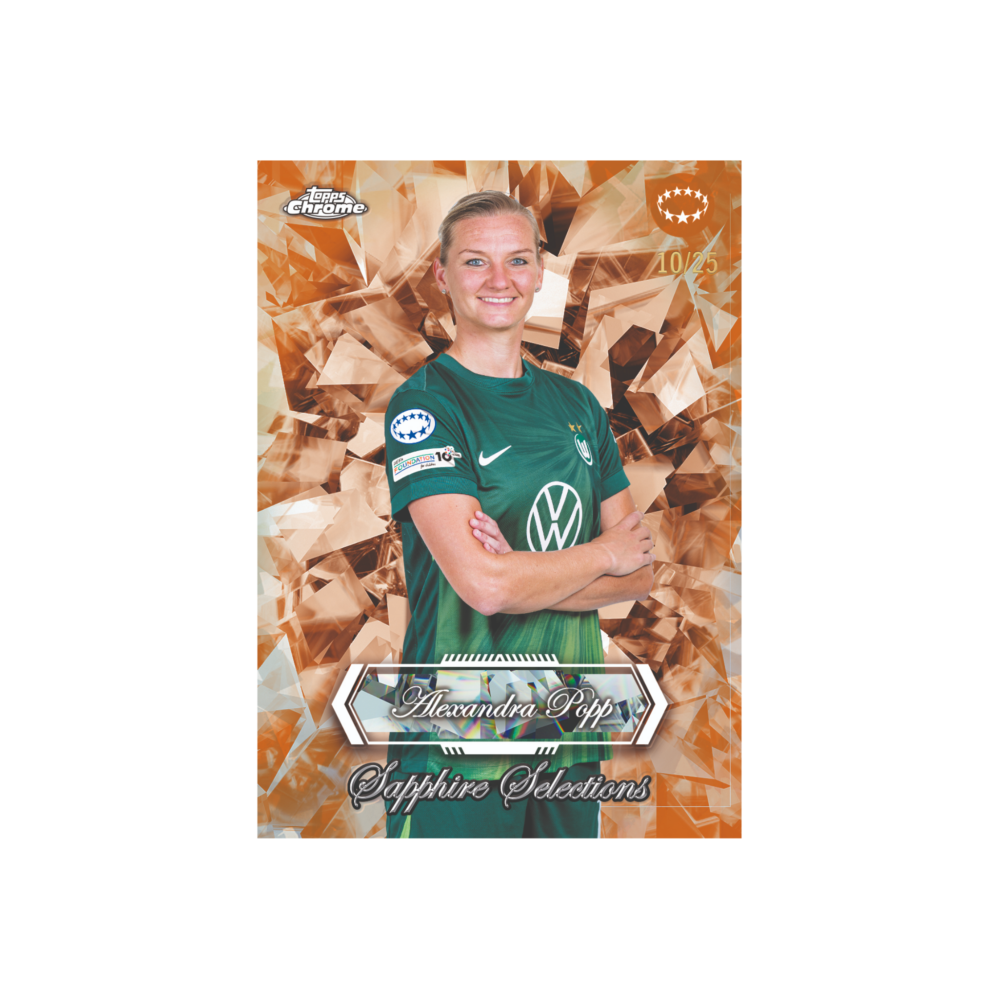 Topps Chrome Sapphire UWCL Infinite Sapphire Parallele Karte