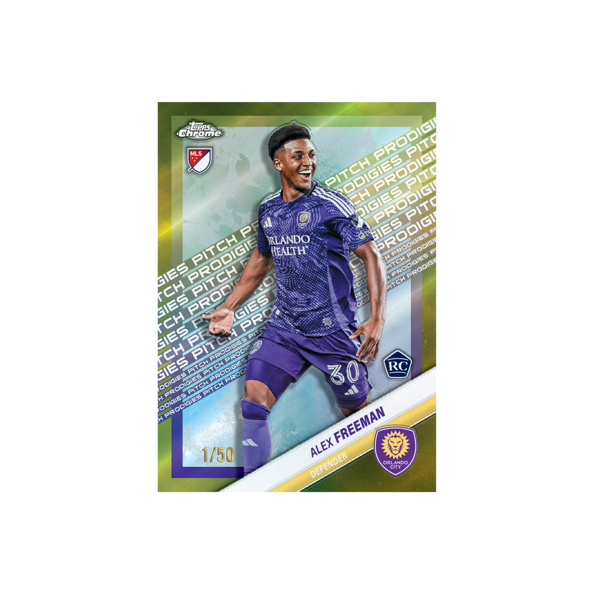 2026 Topps Chrome MLS Pitch Prodigies Gold Refractor Alex Freeman