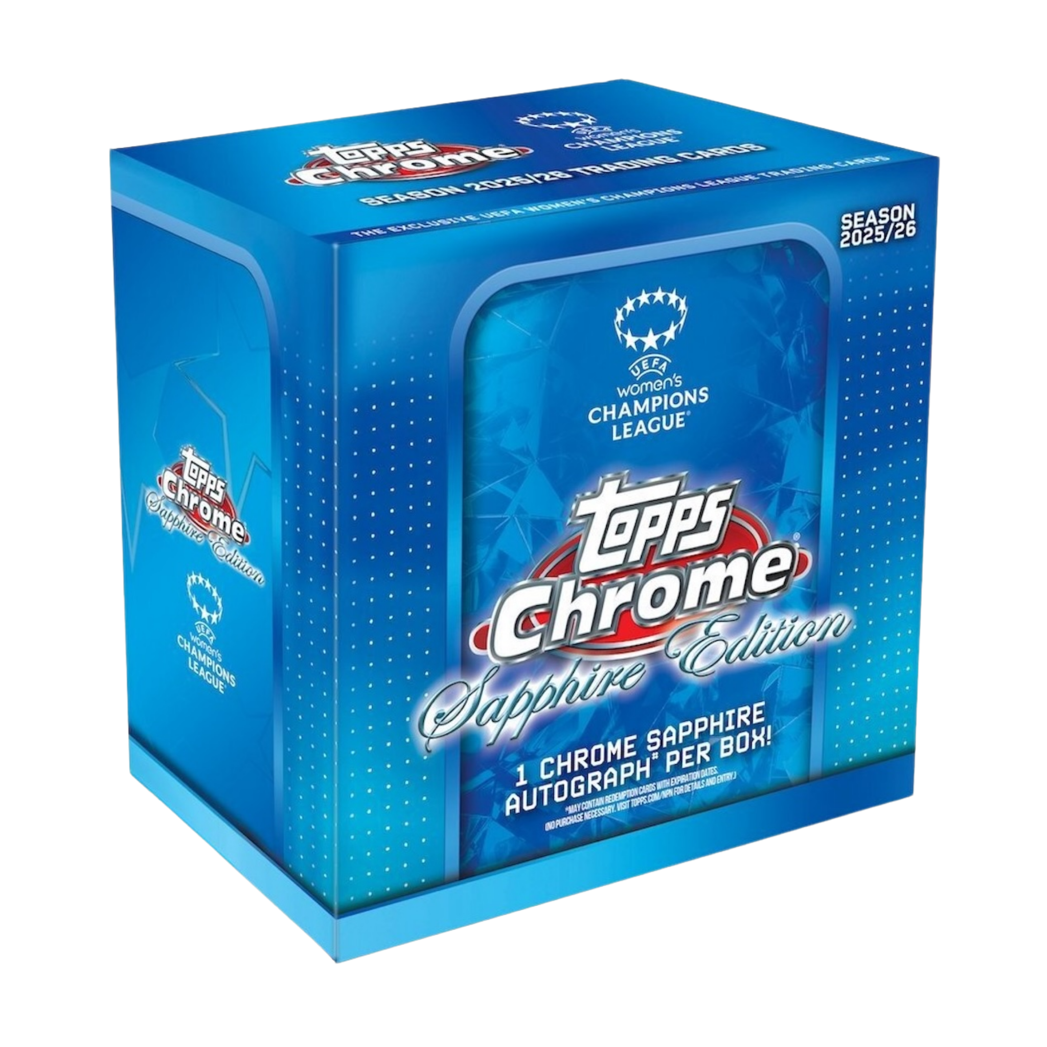 Topps Chrome Sapphire UWCL 2025/26 Hobby Box Verpackung kaufen Schweiz
