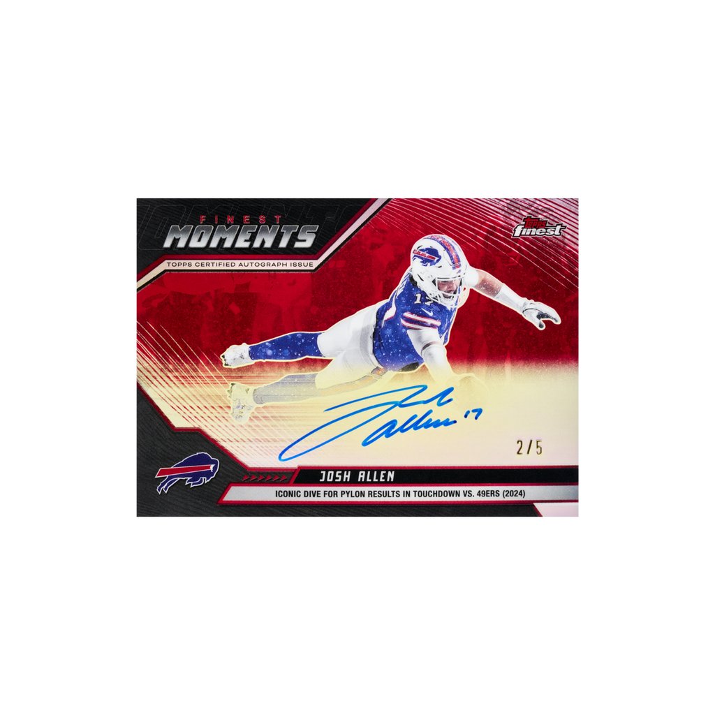 2025 Topps Finest Football Hobby Box Schweiz – Josh Allen Finest Moments Auto