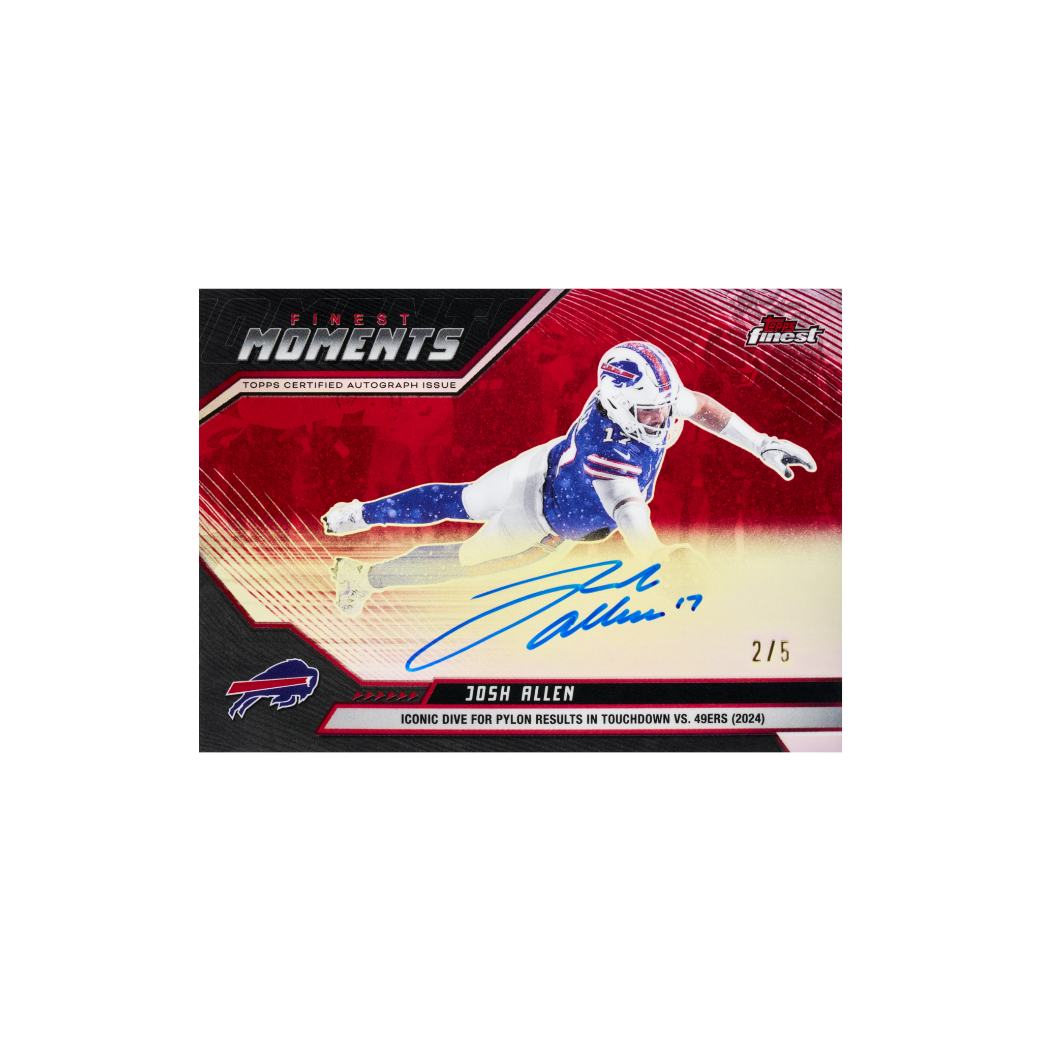 2025 Topps Finest Football Hobby Box Schweiz – Josh Allen Finest Moments Auto
